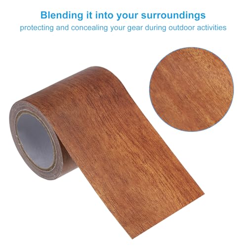 Image of PATIKIL Wood Grain Repair Tape 2.2 inch x15ft,2 Pcs Self Adhesive Realistic Textured Repair Tape Patch for Floor Door Table Cabinets Desk,Mahogany