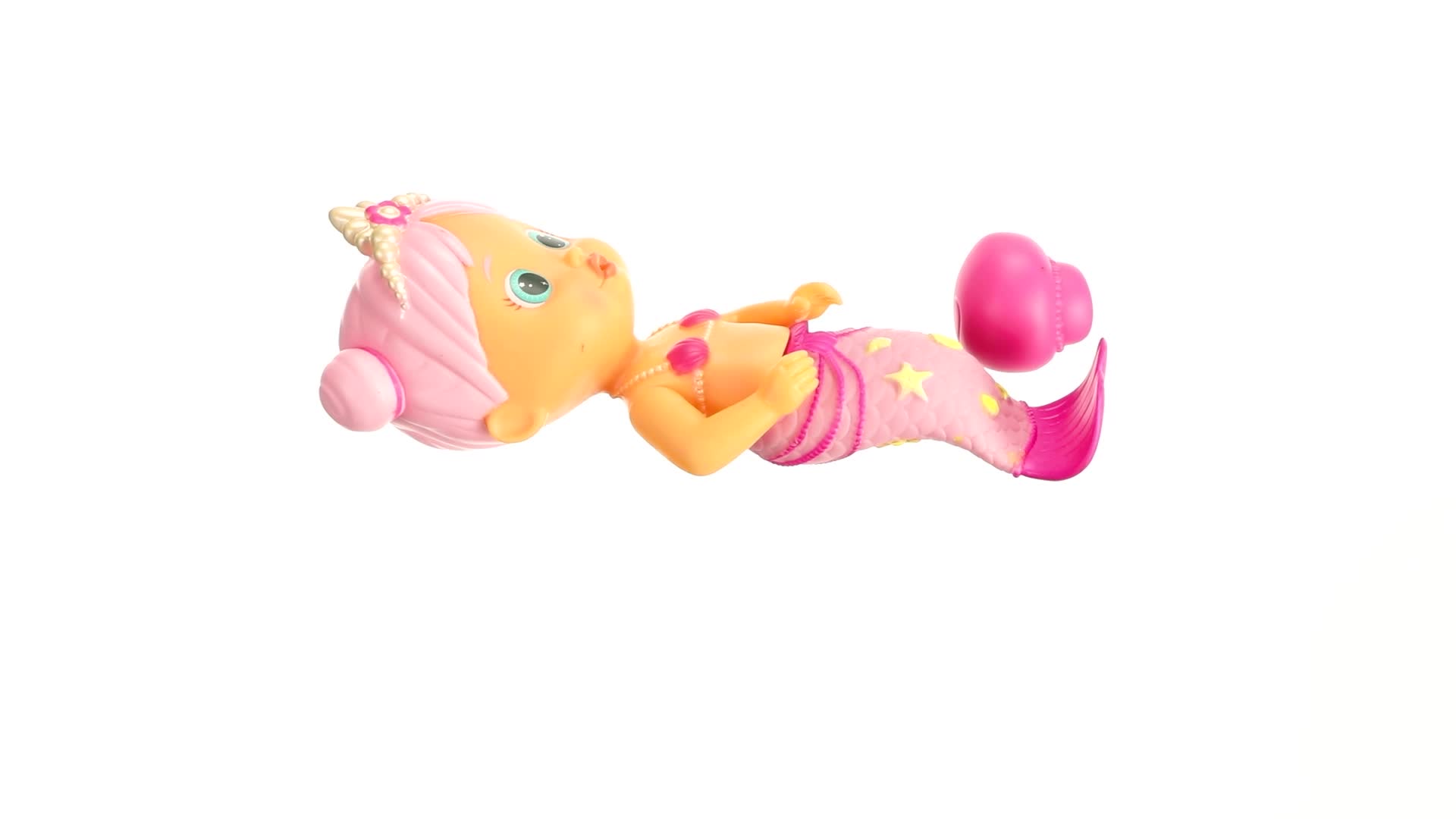 Bloopies Sweety Meerjungfrau-Puppe, die Wasser wirft und Seifenblasen Macht, Badespielzeug für +18 Monate, Rosa – Bild 8