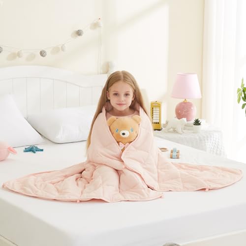 L'AGRATY Weighted Blanket - 36"x48" 3lbs Microfiber Material with Glass Beads Small Blanket for All-Season Summer Fall Winter Soft Thick