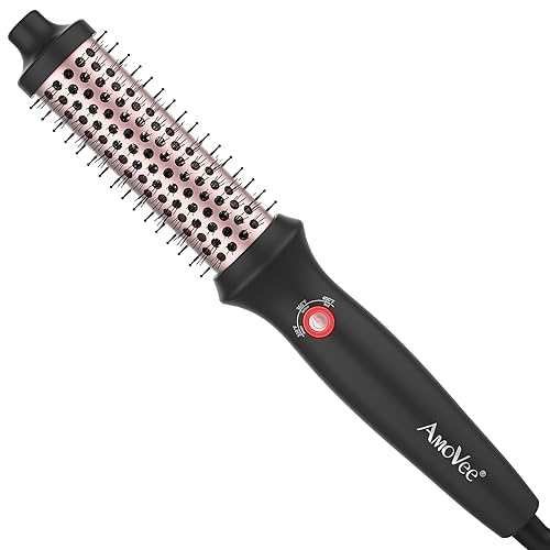 Heated Round Brush Fast Heating Curling Iron for Blowout Look 3 Temp Settings 1 25 Inch Thermal Brush