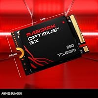 SANDISK Optimus GX 7100M NVMe SSD 2 TB (bis zu 7.250/6.900 MB/s sequentielles Lesen/Schreiben, M.2 2230, PCIe 4.0, kompatibles Steam Deck, MSI Claw, Microsoft Surface oder Ihren Dell Laptop) – Ansicht 2