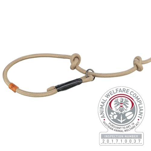 Trixie Hundeleine BE Nordic Retrieverleine S–M, 1,70 m Stuffenlos verstellbar in Sand/schwarz - Hundeleine mit Zugstopp ideal als Trainingsleine - für kleine bis mittelgroße Hunde - 17244