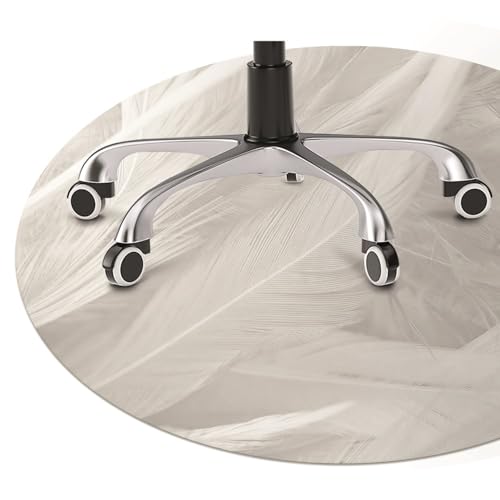 Tapis de Chaise PVC Antidérapant Protège-Sol Rond Imperméable