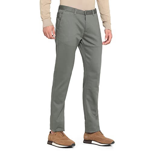 Image of blackberrys Solid Polyester Cotton Slim Fit Mens Work Wear Trousers