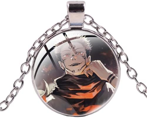 Japón Anime Jujutsu Kaisen Collar Arte Foto Cristal Colgante Cade...