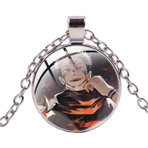 Japón Anime Jujutsu Kaisen Collar Arte Foto Cristal Colgante Cade...