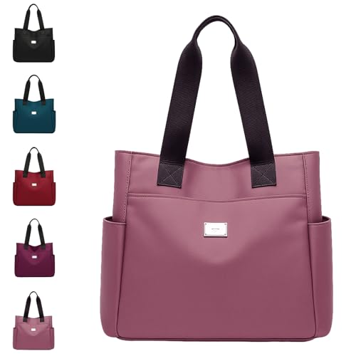 Waterproof Nylon Tote Bag for Women -Zippered Organizer for Work, Beach, Outdoor Essentials