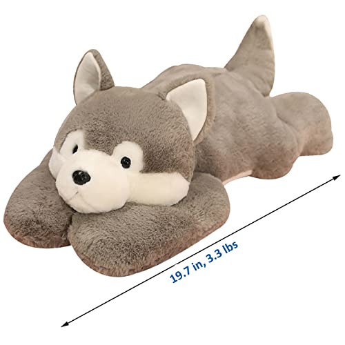 Hronsa Weighted Stuffed Animals, 19.7In 3.3Lbs Weighted Husky Stuffed Animal Toy Cute Husky Plush Pillow For Adults Boys Girls #TOP3