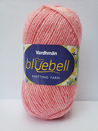 Image of Vardhman Blue Bell DK Weight Supersoft Hand Knitting & Crocheting Yarn (Pack of 1 ball - 100gram) 100% Acrylic, Multi Color Crochet Thread wool, Suitable for Craft, Babywear, Baby Blankets, Sweater, Scarf, Cap, Art & Craft - (Miller Pink - Bbell-007)