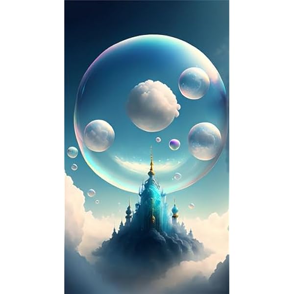 5D Diamond Painting Mondo delle bolle 90x160cm, DIY Kit di Pittura per Diamanti per Bambini Adulti, Pieno Diamante Cristallo Pittura Digitale Arte Strass Ricamo kit completo, per Decorazione Casa K-92