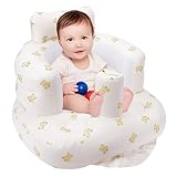 Momsnug Blow Up Seat for Baby, Inflatable Baby Chair 3 Months & Up, Chair for Baby Sitting Up with Built in Pump- Bear