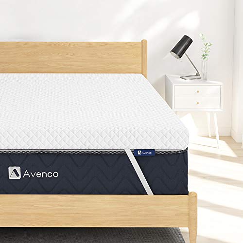 King Mattress Topper, Avenco King Foam Mattress Topper, 3 Inch King Memory Foam Mattress Topper with Removable Cover, Medium Firm, Prevent Odors Bamboo Foam and Gel-Infused Ultimate Comfort Foam