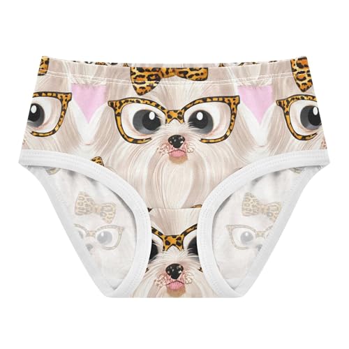 Cotton Girls Underwear Toddler Cute Dogs Funny Poodle Panties for Girl Stylish Kids Briefs Undies 2t