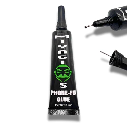 Miyagi s Phone-Fu Glue Universal – Adhesivo multiusos para smartphone, adhesivo líquido, partes de la carcasa de pantalla, pantalla táctil, cristal, etc. con dosificación