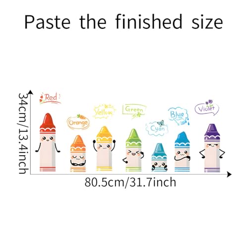 Calcomanías de pared adhesivas coloridas para niños miniatura 5