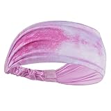 Septpenta Opaski Na Głowę, Męska Opaska Sportowa Z Opaską Przeciwpotną, Wzór Tie Dye, świeże I Szybkoschnące Do Pracy, Treningu, Jogi, Pieszych Wędrówek, Mycia Twarzy Lub Porannego Spaceru Z Psem(F)