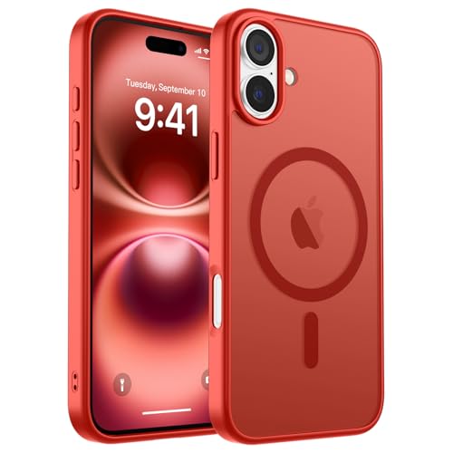 zapica Magnetic for iPhone 16 Case, Red