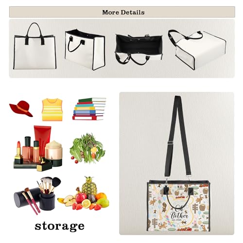 Image of CMNIM Bear Tote Bag Oh Bother Est 1926 Inspired Tote Pigl-t Tig-er Rabbit Eey-re Merch Gift Friendship Shoulder Bag (Oh Bother Est 1926 Big Crossbody bag)