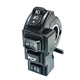[Cablaggio a 9 pin] Costruito con un connettore SM a 9 pin e cablaggio codificato a colori per un cablaggio diretto giallo = abbagliante, bianco = anabbagliante, verde/marrone = indicatori di direzione, blu scuro = klaxon, azzurro = marcia bassa, rosso = marcia media, nero = marcia alta.