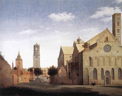 Peinture sur toile Utrecht Saenredam deco chambre tableau 60x90