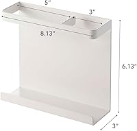 Vista 7 de YAMAZAKI Home Plate Magnet Wrap Or Aluminim Foil Holder - Kitchen Storage, Magnetic Organizer - Steel