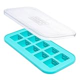 Souper Cubes 2 Tbsp. Silicone Freezer Molds - Perfect for Storing Garlic, Herbs, Ginger, Pesto, Tomato Paste, Lemon Juice, Purees and More - Silicone Baby Food Freezer Tray - Aqua – 1-Pack