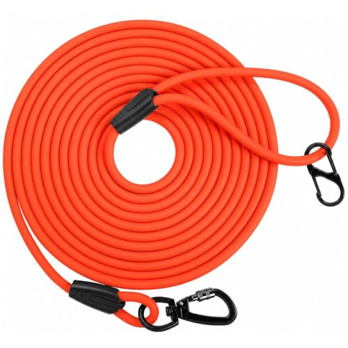Longe pour Chien, Laisses Étanches pour Chiens 3M/ 5M/ 10M/ 15M/ 20M/ 30M Long Laisse pour Petits, Moyens et Grands Chiens