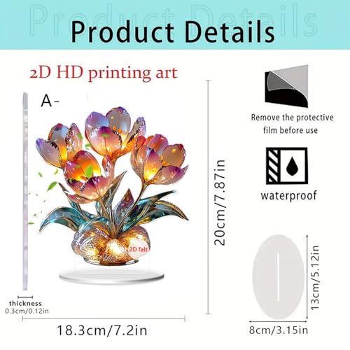 Elnwnnkc de décoration de Table en Acrylique Artificiel, D, C – vue 2