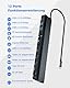 USB C Docking Station 2 Monitore mit 96W Netzteil, 12-in-1 USB C Hub: 2 HDMI 4K@30Hz, 4 USB, Audio, Ethernet, SD/TF, PD 96W, kompatibel mit MacBook Pro/Air, HP, Dell, Lenovo, Acer (02 Light Gray)