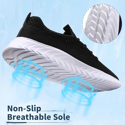 Image of running shoes women tennis sneakers slip on walking gym non slip shoes | work workout athletic casual jogging shoe