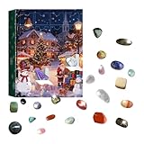 Kit de exploración familiar: este calendario de cuenta regresiva de minerales de Cristals natural presenta un Cristals feliz diario, lo que convierte cada día en una atractiva actividad familiar que combina la tradición con la exploración educativa para experiencias memorables antes de Navidad.