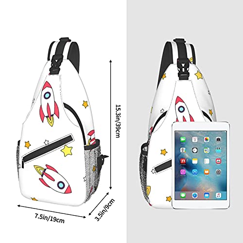 BYTKMFD Raketten Cross Borst Tas Diagonaal, Sling Rugzak, Weekend Outdoor Wandelen Reizen Schoudertas Voor Fietsen Man… - Image 4