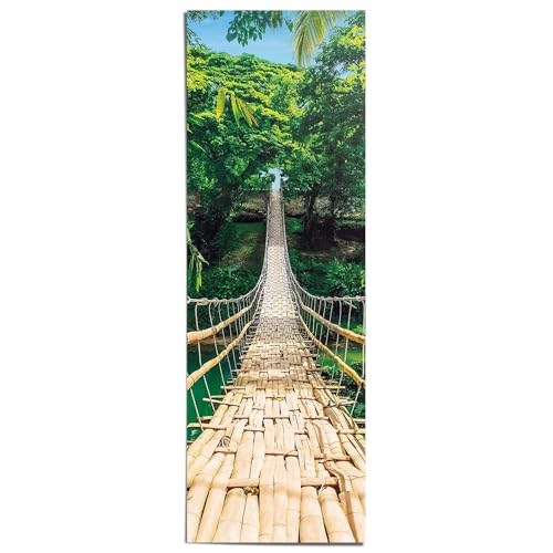 REINDERS Poster, Dschungel Brücke, Wohnzimmer, Bilder, Wanddeko, Room Decor, 170 gr. glänzend Bilderdruckpapier, Grün, 158 x 53