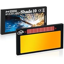 Shade10 | 24 1/4 Auto Darkening Welding Lens | Blue Puddle Technology Welding Lens | Compatible with 24.25 Welding Helmets | Welding Lens 24 1/4 Gold