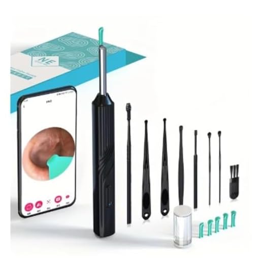 Otoscópio HD 1080 P com Câmera Wi-Fi e Kit de Ferramentas para Remoção de Cera de Ouvido, 6 Luzes LED e 6 Ear Spoon. IOS e Android. Casa de Fazenda Farmhouse Brazil