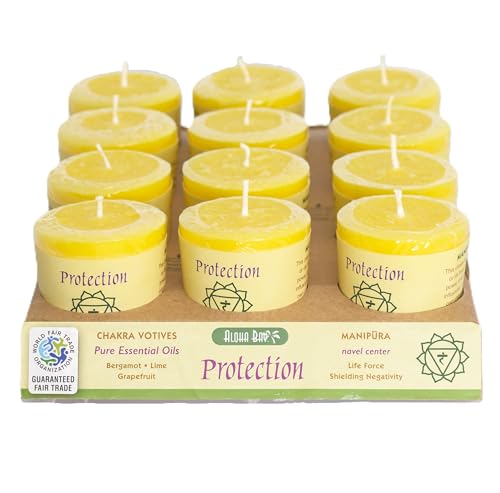 Chakra Votive Candle | Protection | Bergamot Lemon Orange | 12-Pack