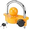 Turnart Trailer Lock, Hitch Lock, Trailer Hitch Lock, Trailer Coupler Lock, Trailer Tongue Lock, Adjustable, Heavy-Duty Steel, Universal Size Fits 1-7/8, 2, and 2-5/16 Couplers (Yellow-A)
