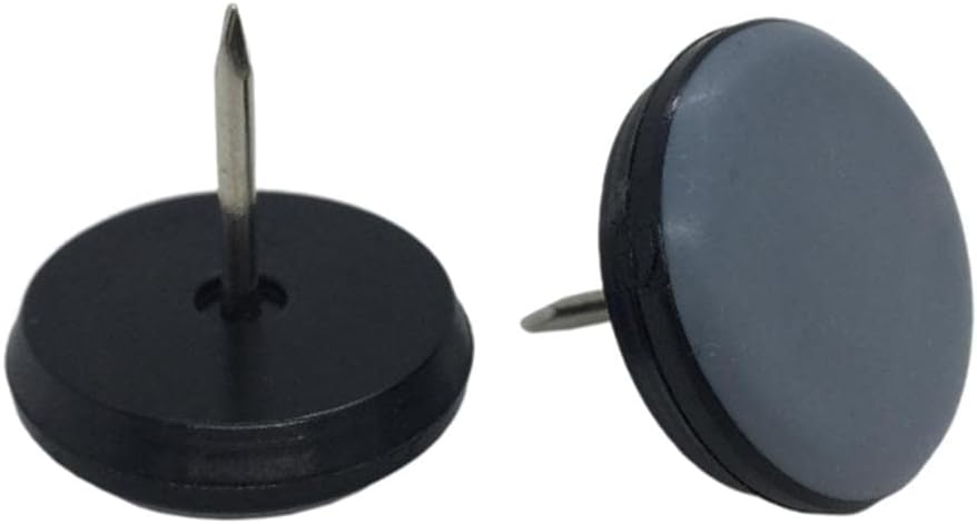 SNAPPSY 20Pc Pads Slider Glides for Furniture Chair Leg Feet Table Round 25mm Nail