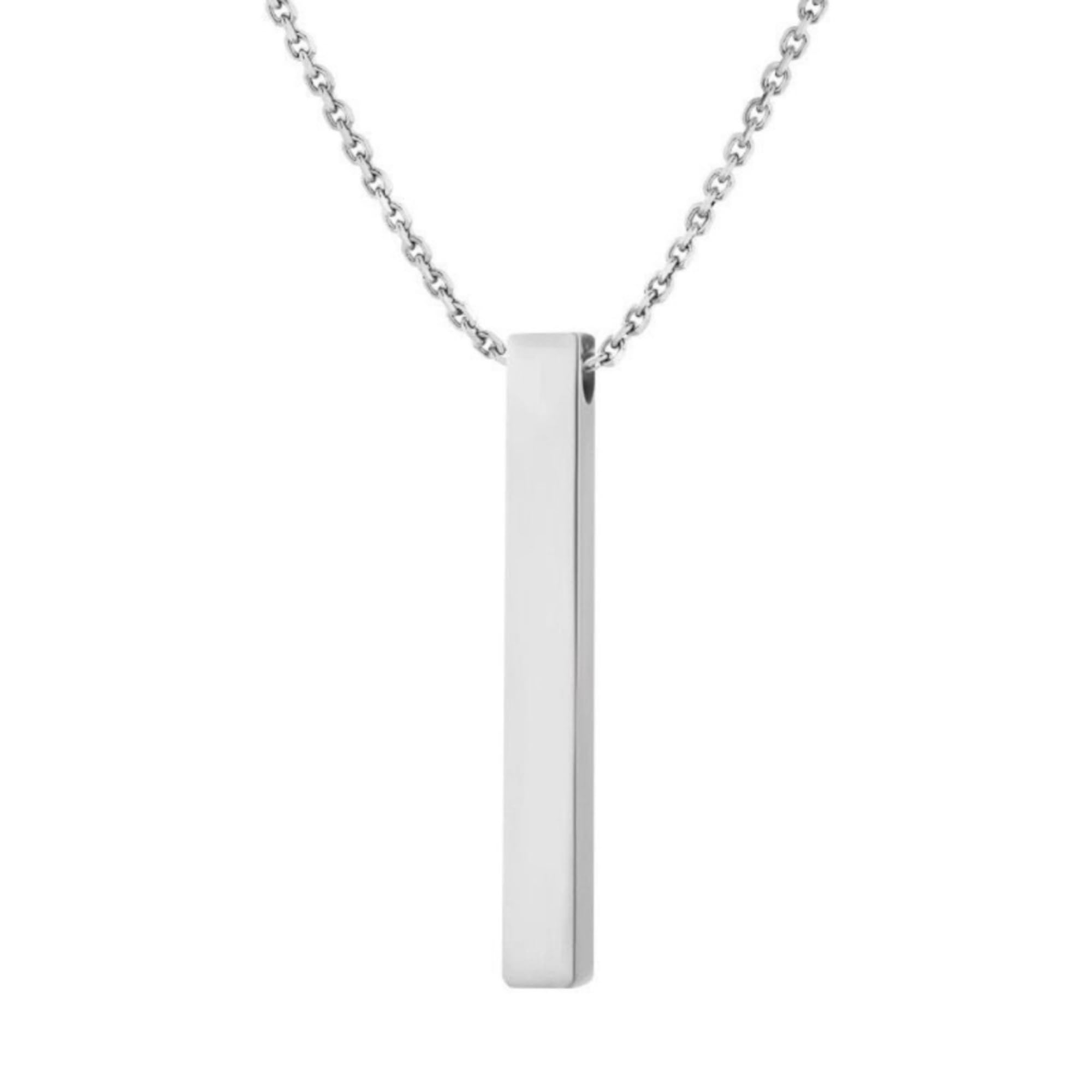 Pijera Personalized Bar Necklace, Engraved Name or Initials, Horizontal Bar Pendant (Silver) (B0D7ZWBQ8Y) Amazon Price History, Amazon Price Tracker