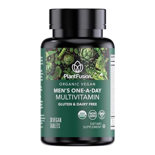 PlantFusion Organic Multivitamin for Men - One Daily Whole Food Blend Men's Multivitamin - Vegan, Non-GMO, Gluten Free & Dairy Free - 30 Tablets (1 Month Supply)