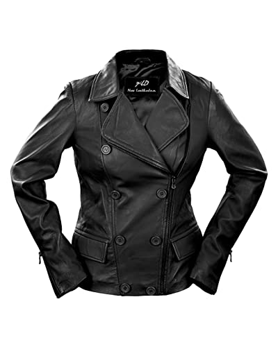 Jild Tailored Stitched Lambskin Leather Jacket Women - Coat Design Lapel Collar Belted Style Motorcycle Jacket Women