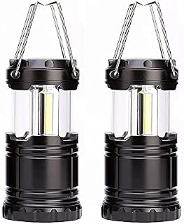 2PCS Portable LED Camping Lights, Super Bright Waterproof Lights, Folding Battery Powered Flashlights, Tent Lights, Outdoor Portable Power Lights,Storm,Hurricane, Power Failure Emergency Lights (2PCS)