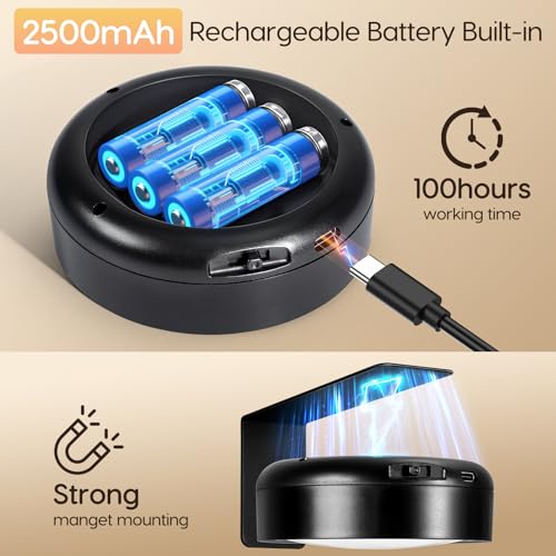 Image of Picture Light for Wall Display Rechargeable with Remote, Wireless Painting light 3PACK, Brightness Dimmable with 3 Color Temp, Art Display Accent Lighting, Timmer Auto-OFF for Frame Gallery Portrait