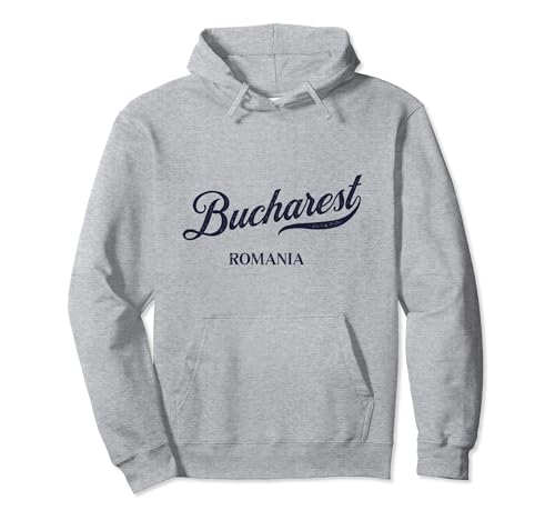 Retro Rumania City - Bucarest Vintage Sudadera con Capucha
