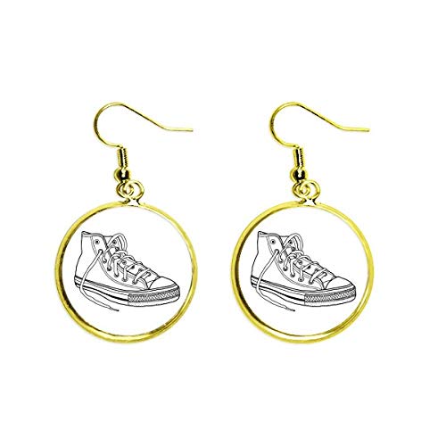 Ilustración en zapatos blancos de lona pintada a mano estilo moda mujer casual