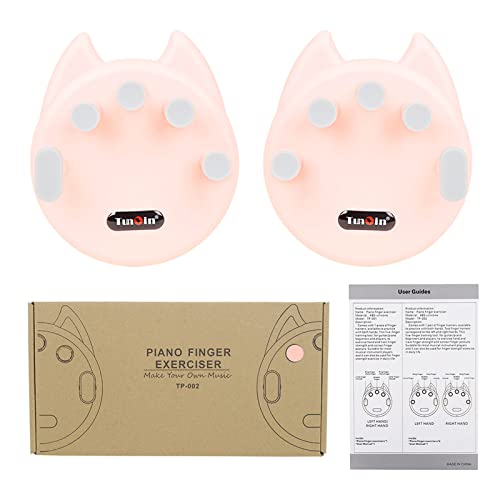 2PCSピアノフィンガーエクササイザー快適なハンドグリップパワートレーナーフィンガーフィンガープレス補正ツール