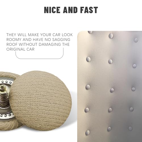Lecctso 60PCS Headliner Repair Kit, Headliner Pins, Auto Roof Repair Snap Rivets and Installation Tool for Fixing Car Interior Ceiling Sagging Headliner, Universal Car Accessories for Most Car