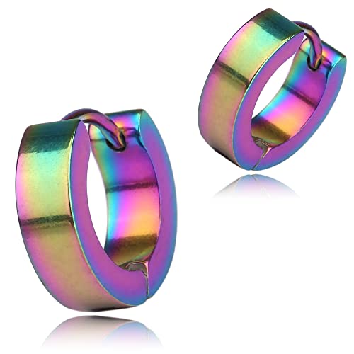 レインボーストーン リングピアス