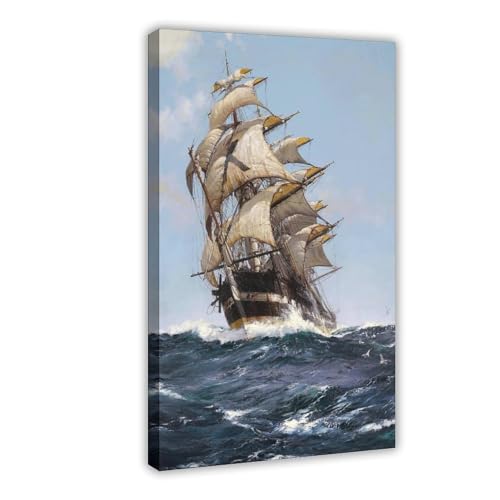 The Crest of A Wave Montague Dawson impression toile cadre suspendu déco salon