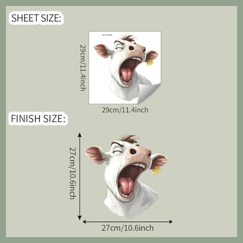Vinilo decorativo Achang vaca para pared habitación niños miniatura 2